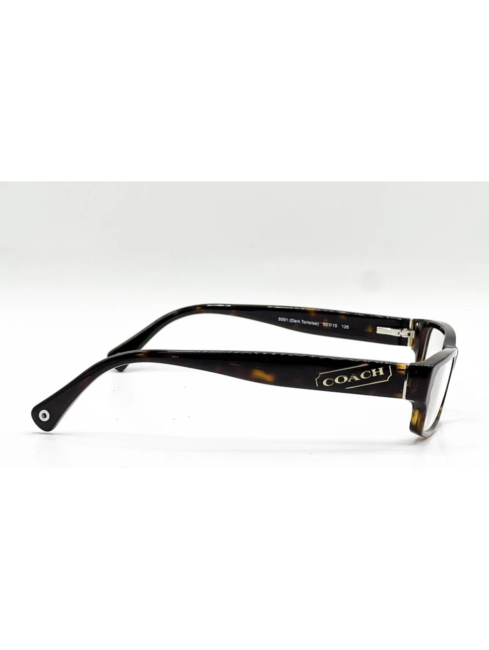 Coach HC 6030 5001 Dark Tortoise Rectangle Authentic Eyeglass Frames 50-15-135